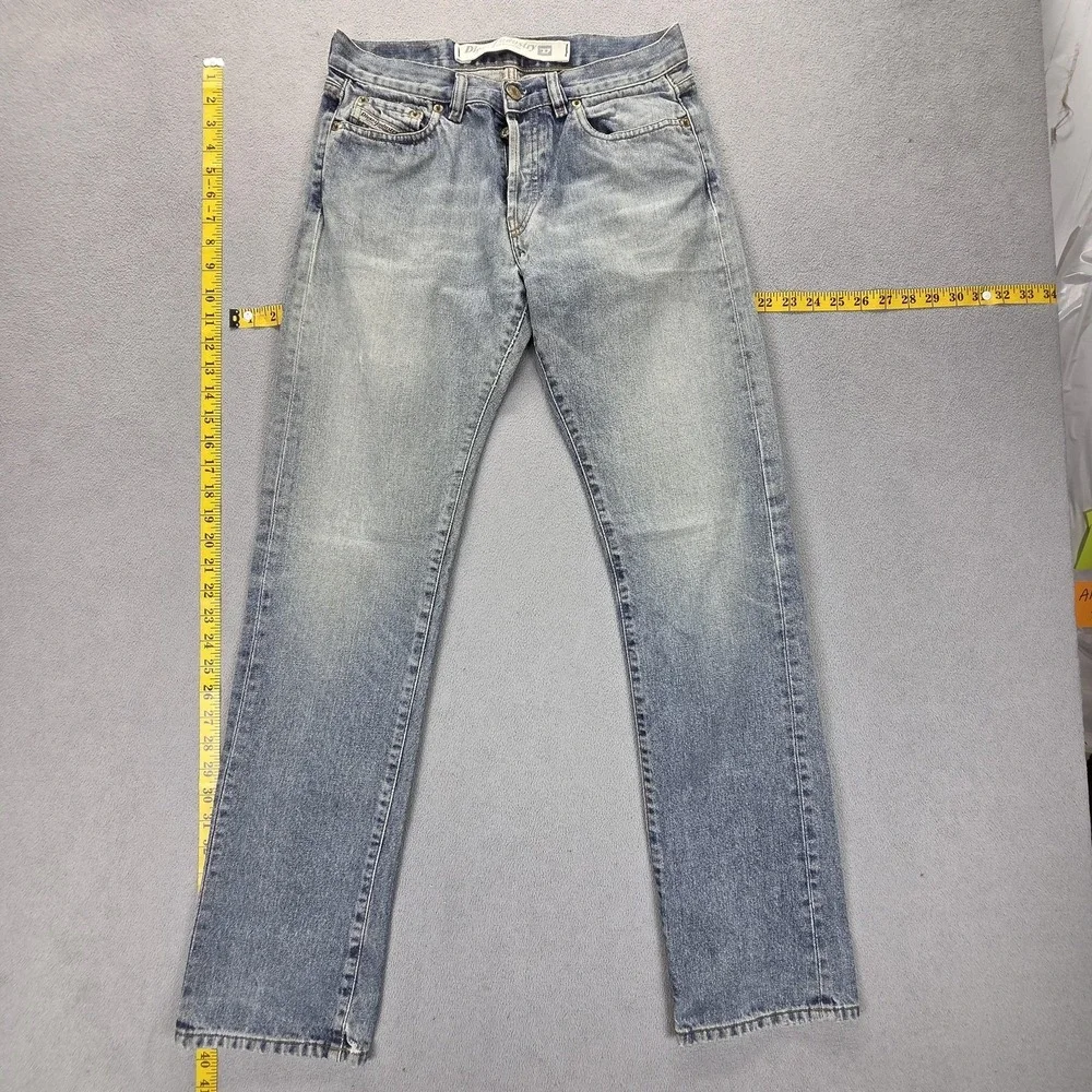 Diesel Jeans Mens 28x32 Blue Zerox Slim Straight‎ Button Fly Italy 00737
